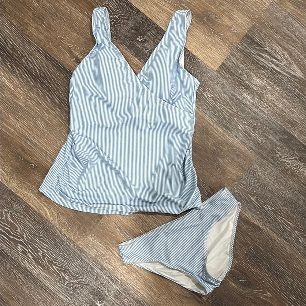 Maternity/ Nursing Striped Women's Bathing suit Set